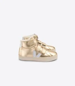 ESPLAR MID FURED LEATHER PLATINE WHITE