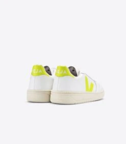 V-10 LEATHER WHITE JAUNE FLUO -ChromeFree Sales Store VX022086 3 1