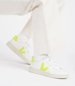 V-12 LEATHER WHITE JAUNE FLUO -ChromeFree Sales Store veja aw21 4evue v 12 jaune fluo 2