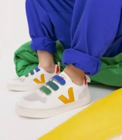 V-10 CHROMEFREE LEATHER MULTICO WHITE OURO -ChromeFree Sales Store veja ss22 4emevue kids v 10 03
