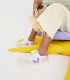 V-12 CHROMEFREE LEATHER MULTICO SILVER -ChromeFree Sales Store veja ss22 4emevue kids v 12 02