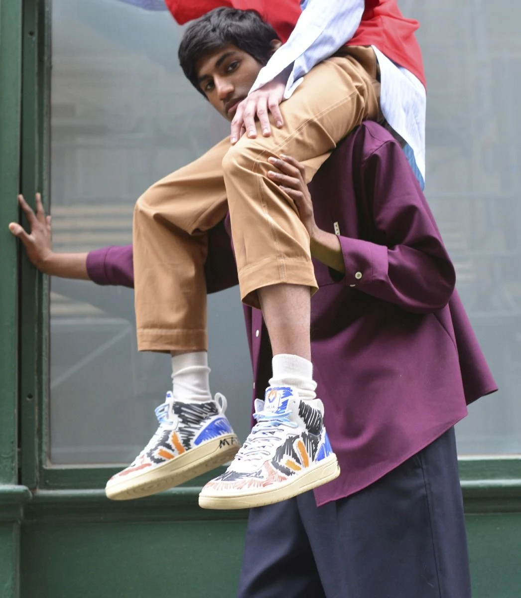 V-15 LEATHER VEJA X MARNI BLACK 4 V-15 LEATHER VEJA X MARNI BLACK - Image 4