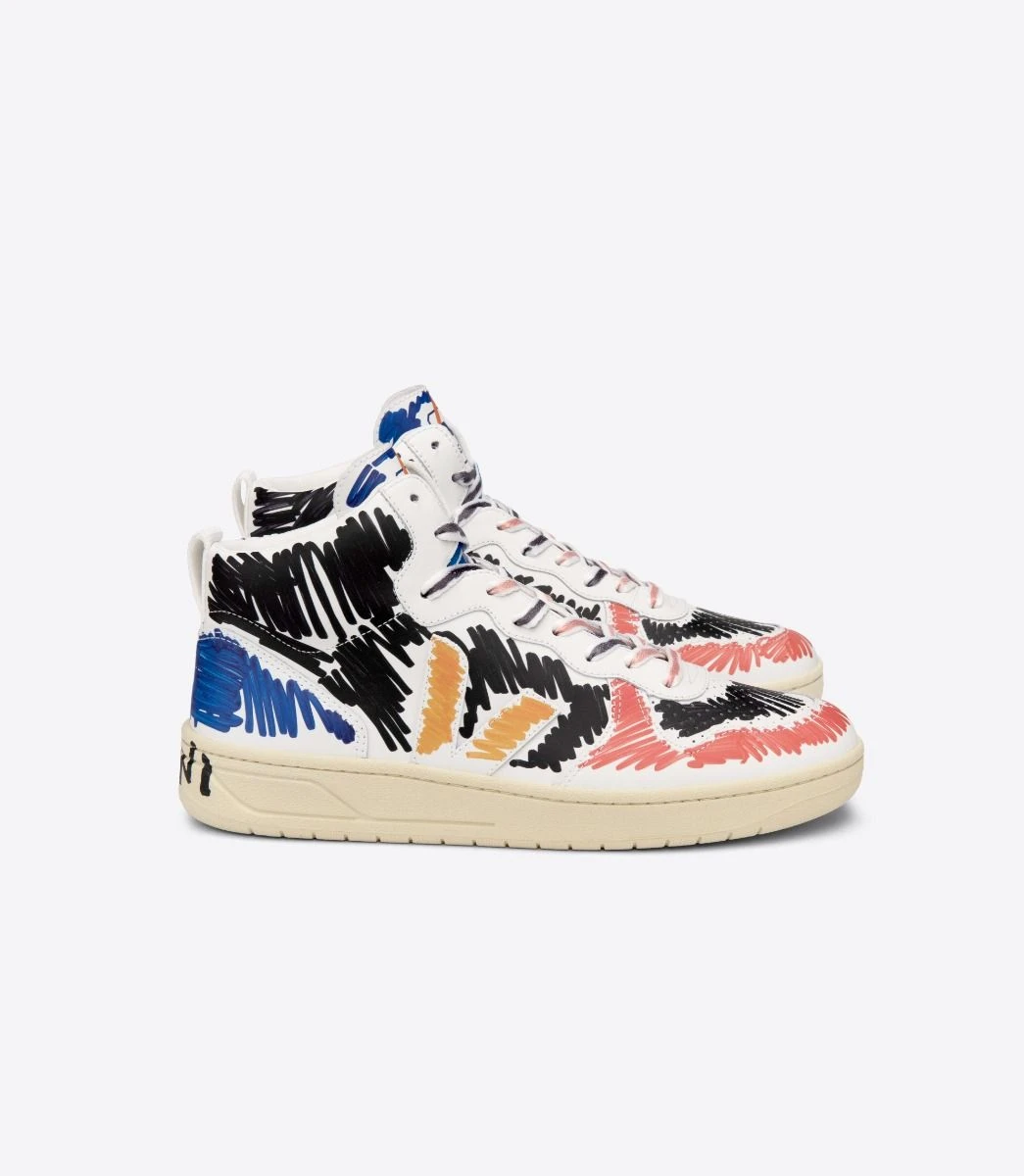 V-15 LEATHER VEJA X MARNI BLACK 1 V-15 LEATHER VEJA X MARNI BLACK